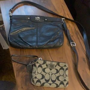 Coach shoulder bag and mini wristlet